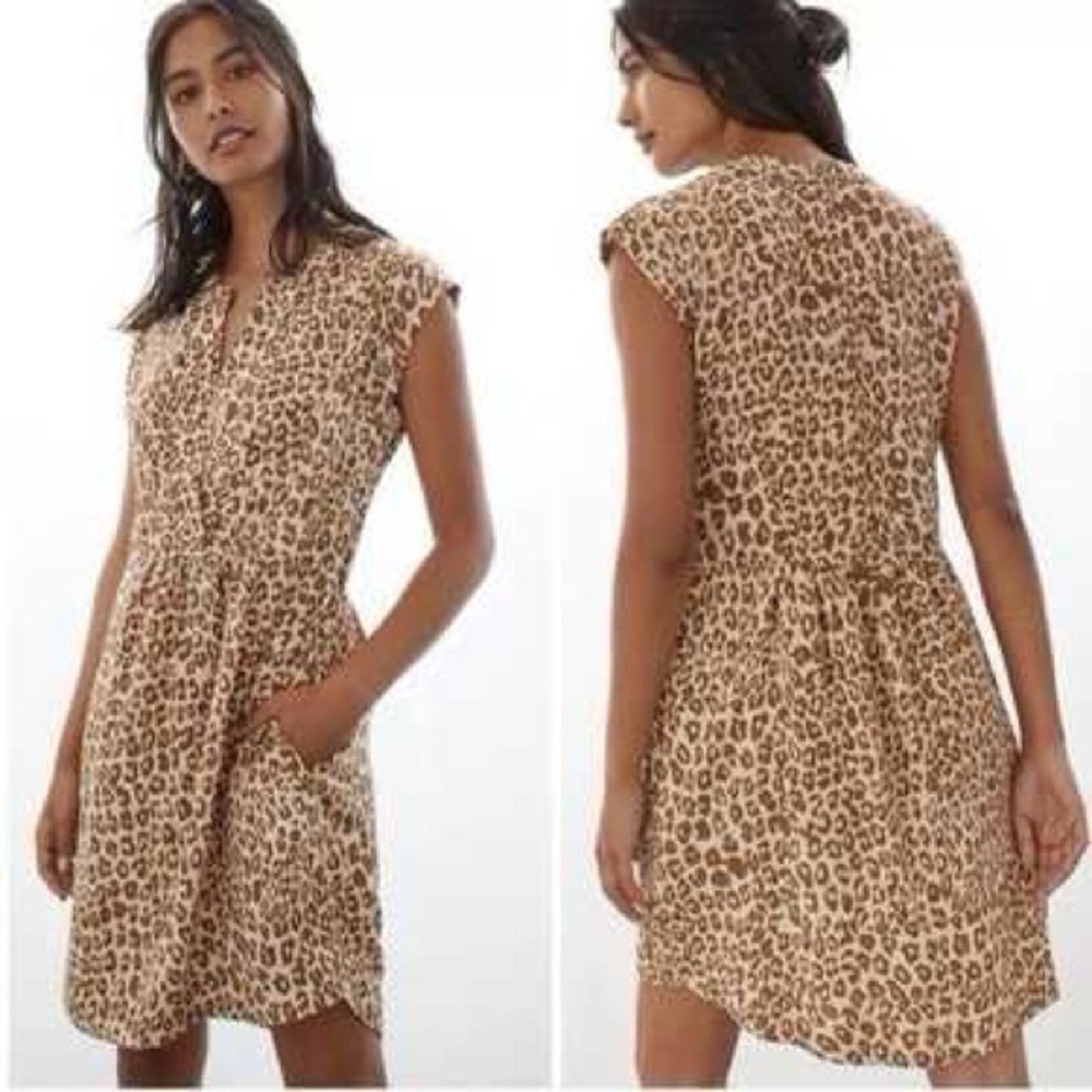 NWT Pilcro Tan Leopard Print Mini Dress